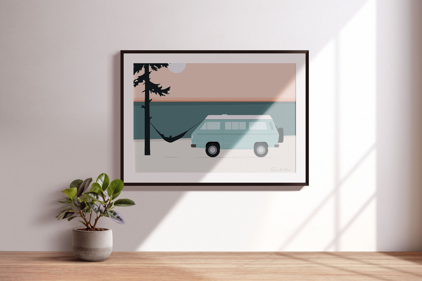 VW T3 Camper Art Print Instant Download