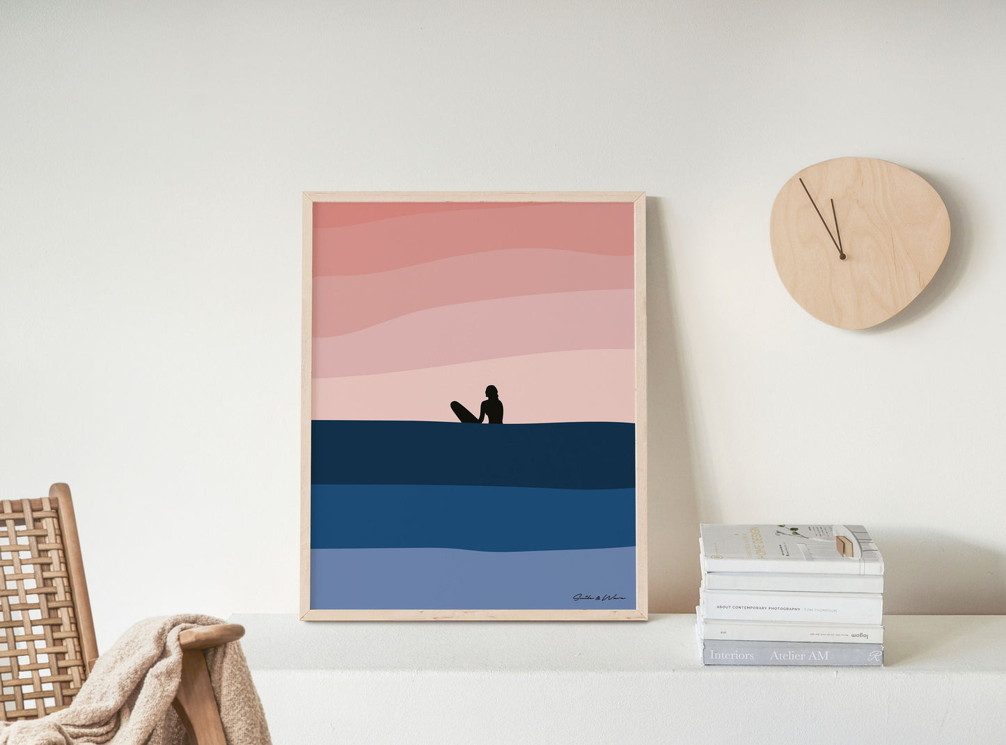 Surf Girl Art Print Digital Download