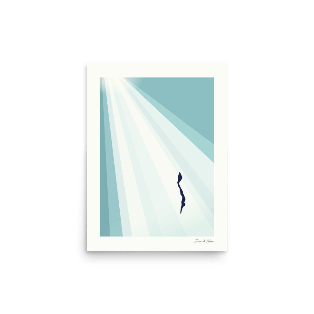 Freediving Art Print