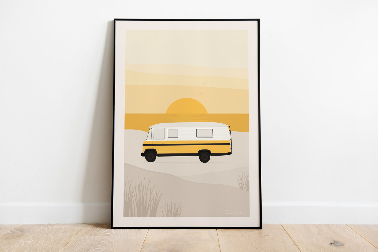 Mercedes 508D Camper Van Art Print