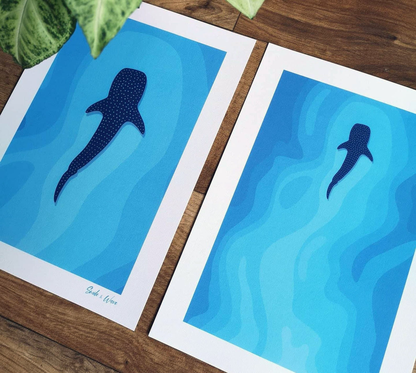 Whale shark Art Print Set