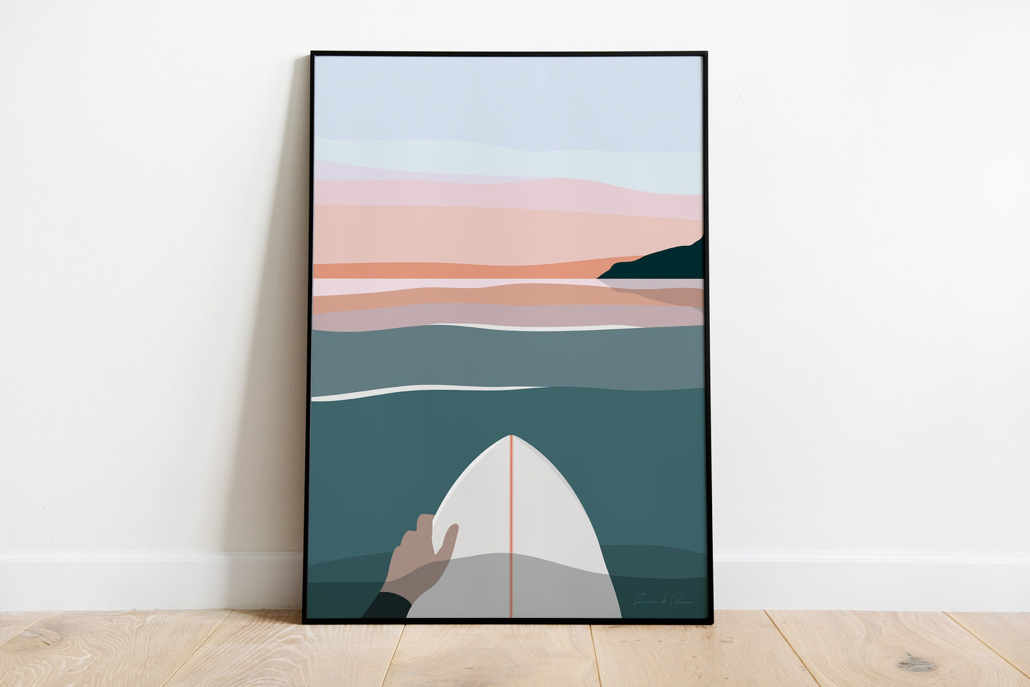 Surf Sunset Art Print